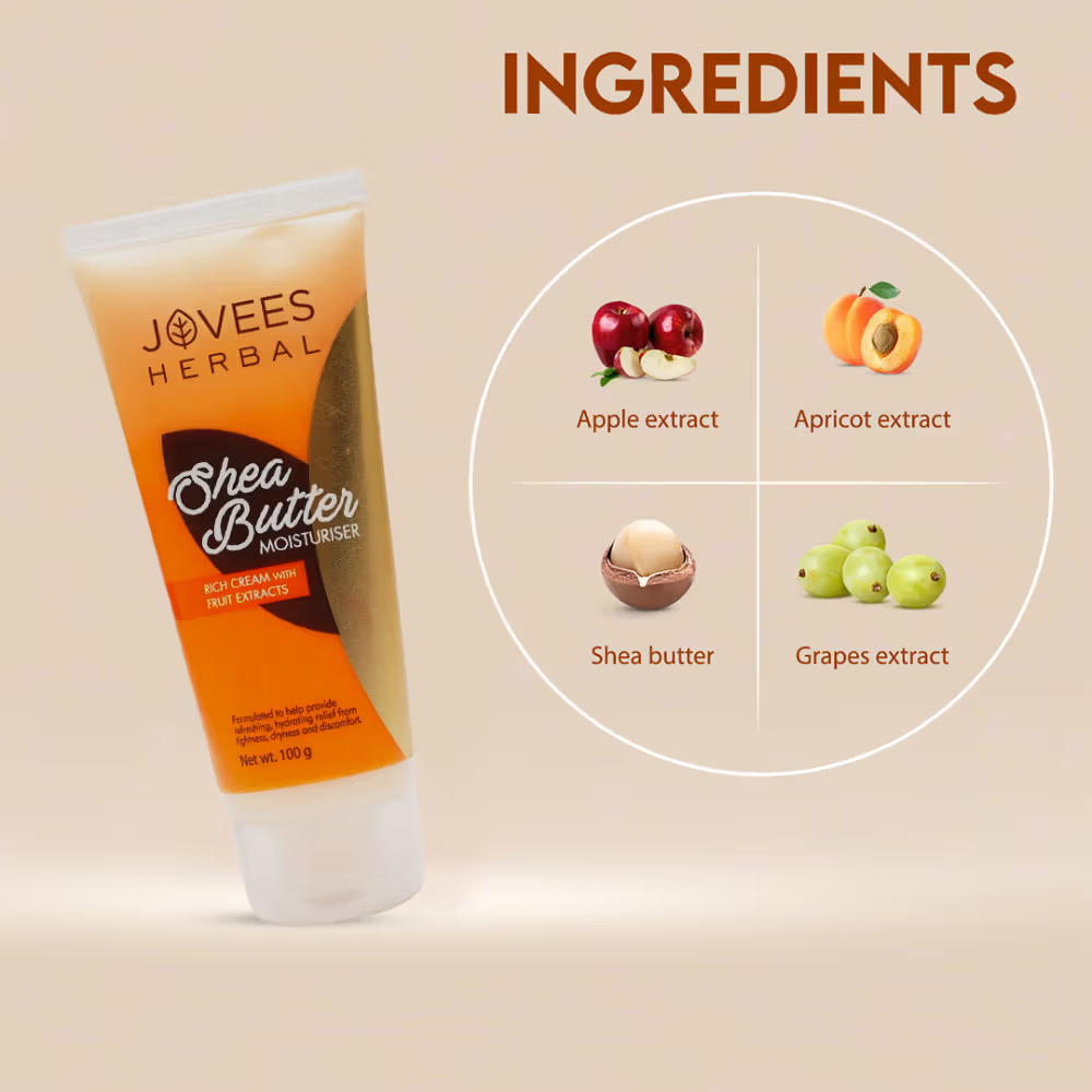 Jovees Herbal Shea Butter Moisturizer With Shea Butter Restores Hydration For Normal & Dry Skin