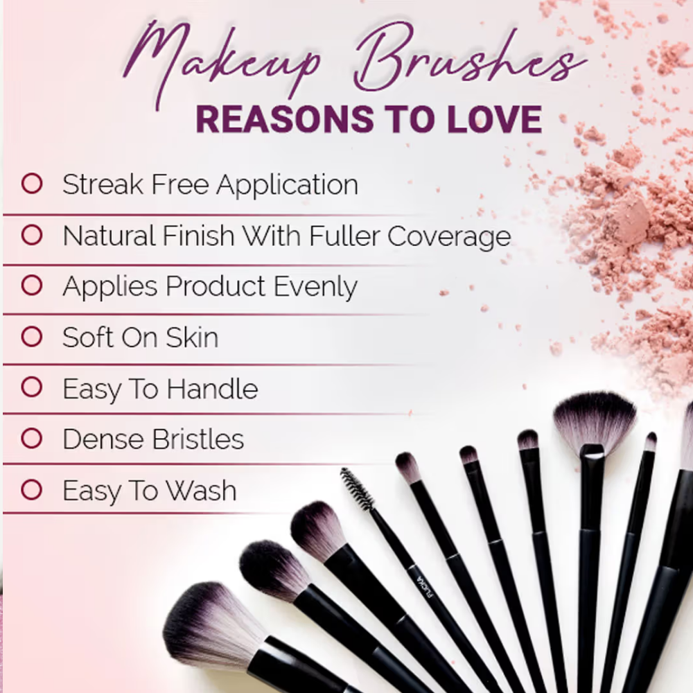 Flicka Professional Super Soft Dense Bristles Hd Finish For Eyes Makeup - 11 Eye Shadow Brush