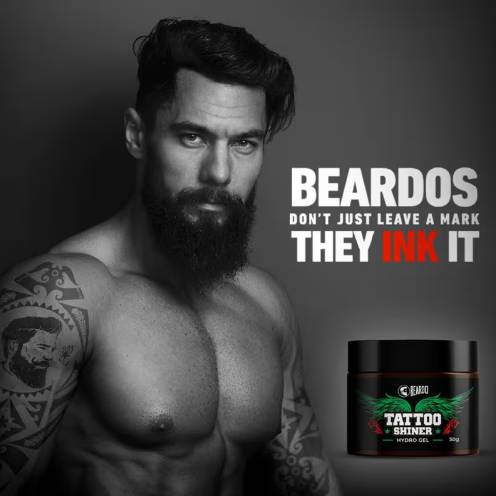 Beardo Tattoo Shiner Hydro Gel Instant shine & brightness Heals tattooed skin