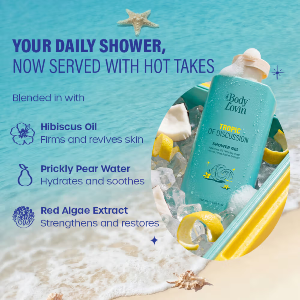 Plum BodyLovin’ Tropic Of Discussion Shower Gel, Firming & Tightening, Fresh Tropical Fragrance