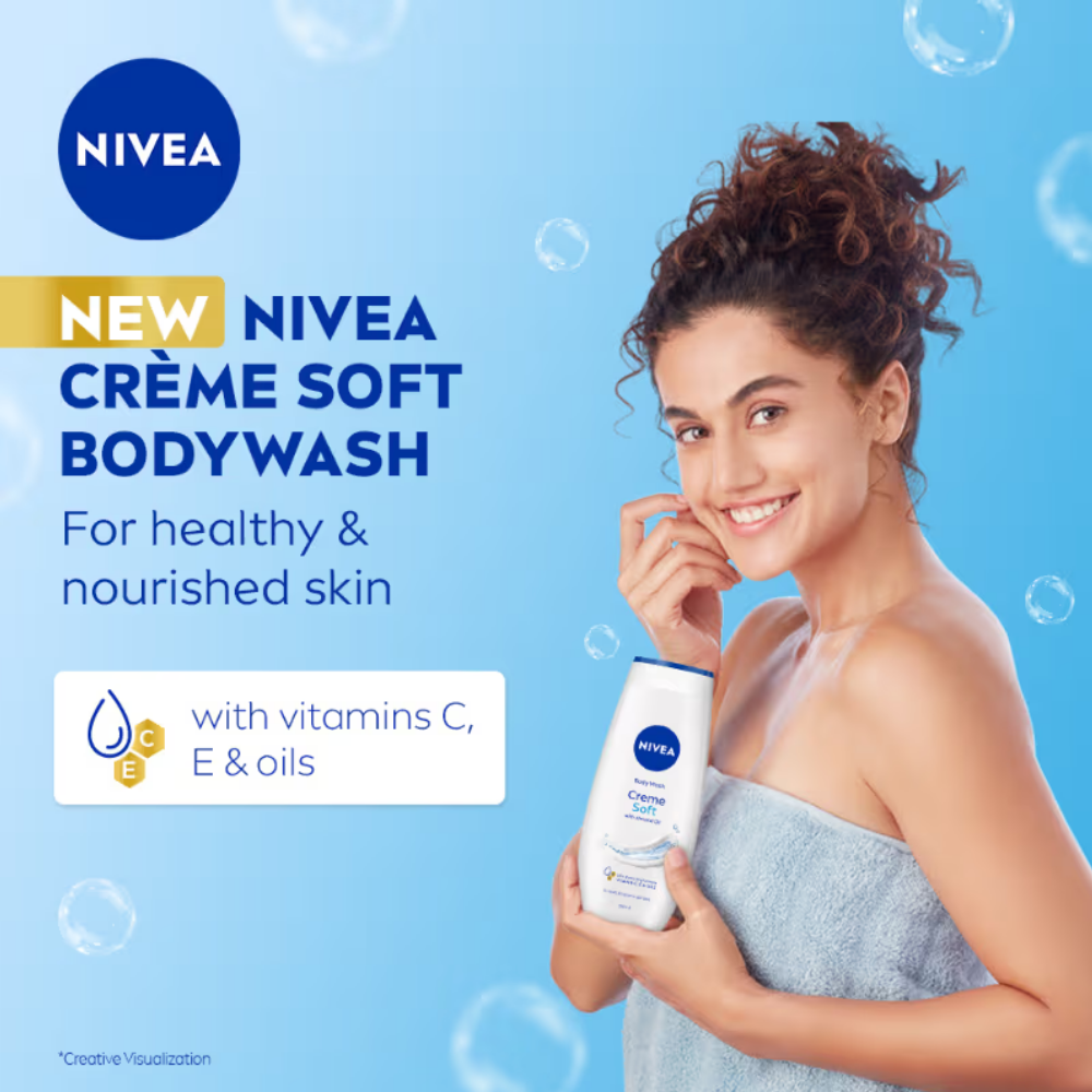 NIVEA Body Wash- Creme Soft Naturally Clean & Healthy Skin Natural Almond Oil
