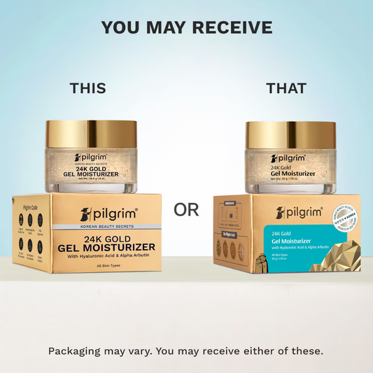 Pilgrim 24k Gold Gel Moisturizer With Hyaluronic Acid & Alpha Arbutin