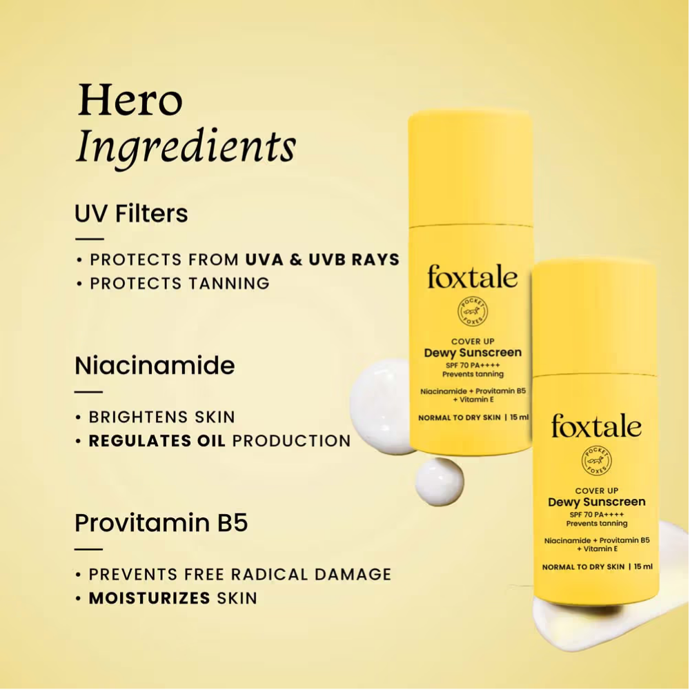 Foxtale Dewy Sunscreen SPF 70 PA