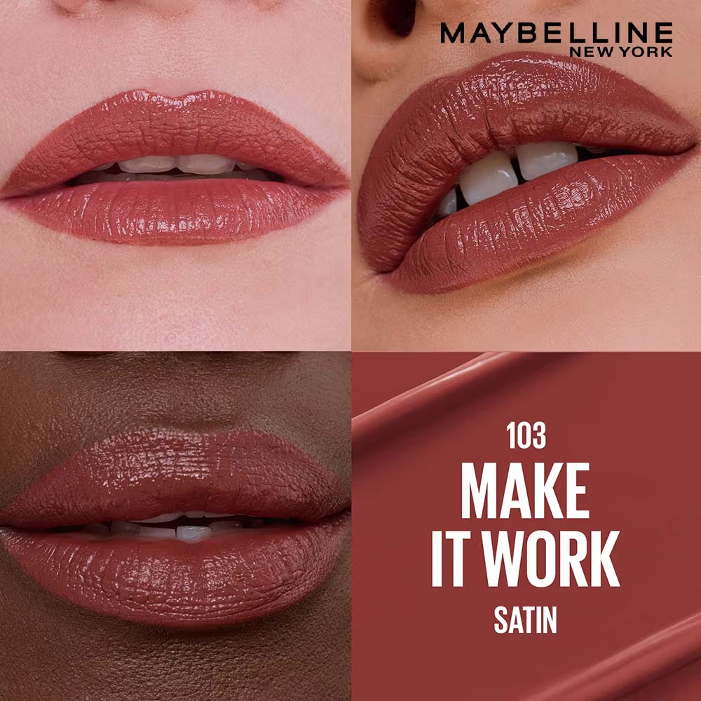 Maybelline Serum Matte Lipstick - 8Hr hydration, One-Swipe Bold Color