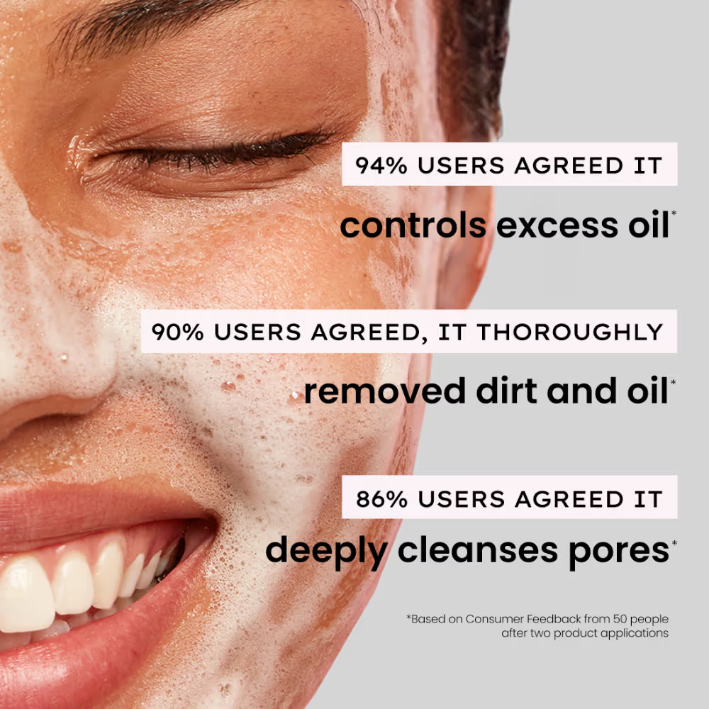 Hyphen Oil Control Daily Exfoliating Cleanser 2% AHA + BHA Salicylic Acid Face Wash For Oily Skin & Acne
