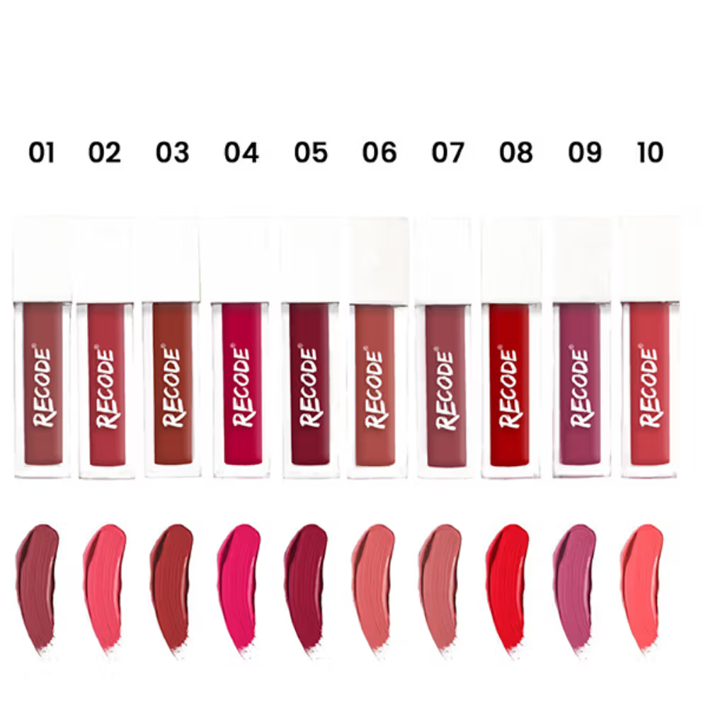 Recode Silky Matte Liquid Lipstick - Pack Of 10