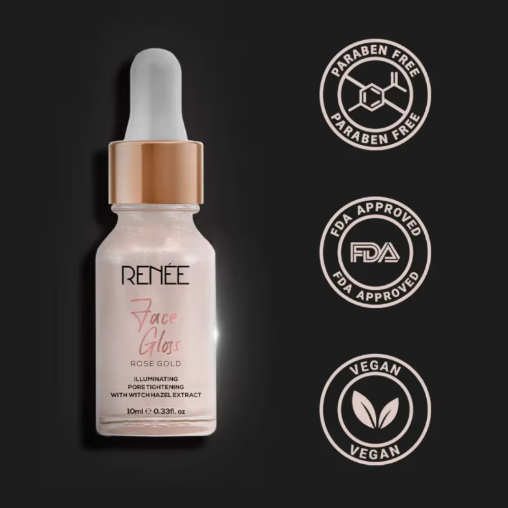 Renee Cosmetics Face Gloss With Hyaluronic Acid - Rose Gold