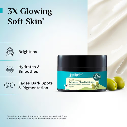 Pilgrim Squalane Glow Moisturizer with Niacinamide & Vitamin C