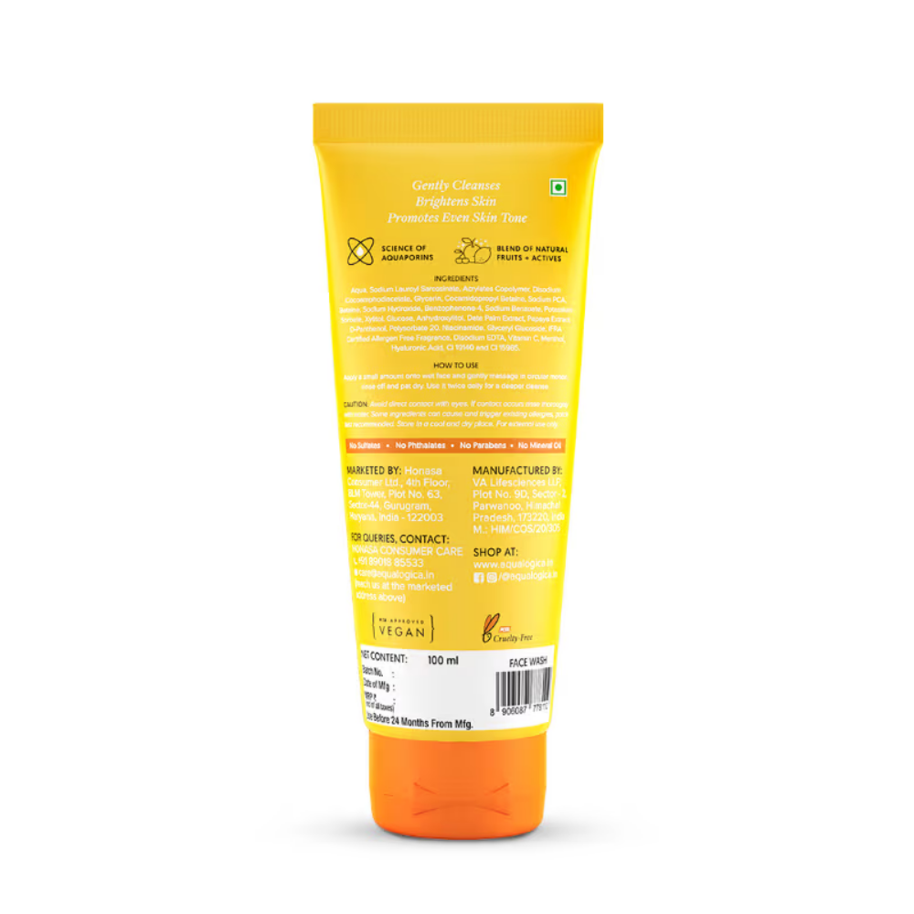 Aqualogica Glow+ Smoothie Face Wash With Papaya & Vitamin C , Hydrates & Gently Cleanses - Pack Of 2