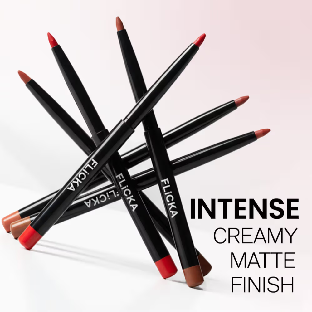 Flicka Essential Boundaries Lip Liner Cream Formula Matte Finish Waterproof Smudgeproof