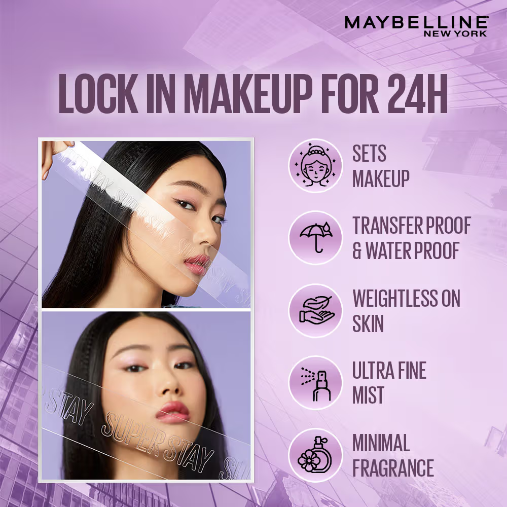 Maybelline New York Superstay Double Fixer, Double Fixing Polymers For 2X Longwear + 24H Hydration