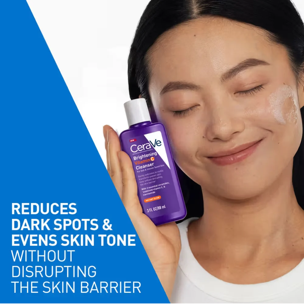 CeraVe Brightening Vitamin C Face Wash For Dull & Uneven Skin