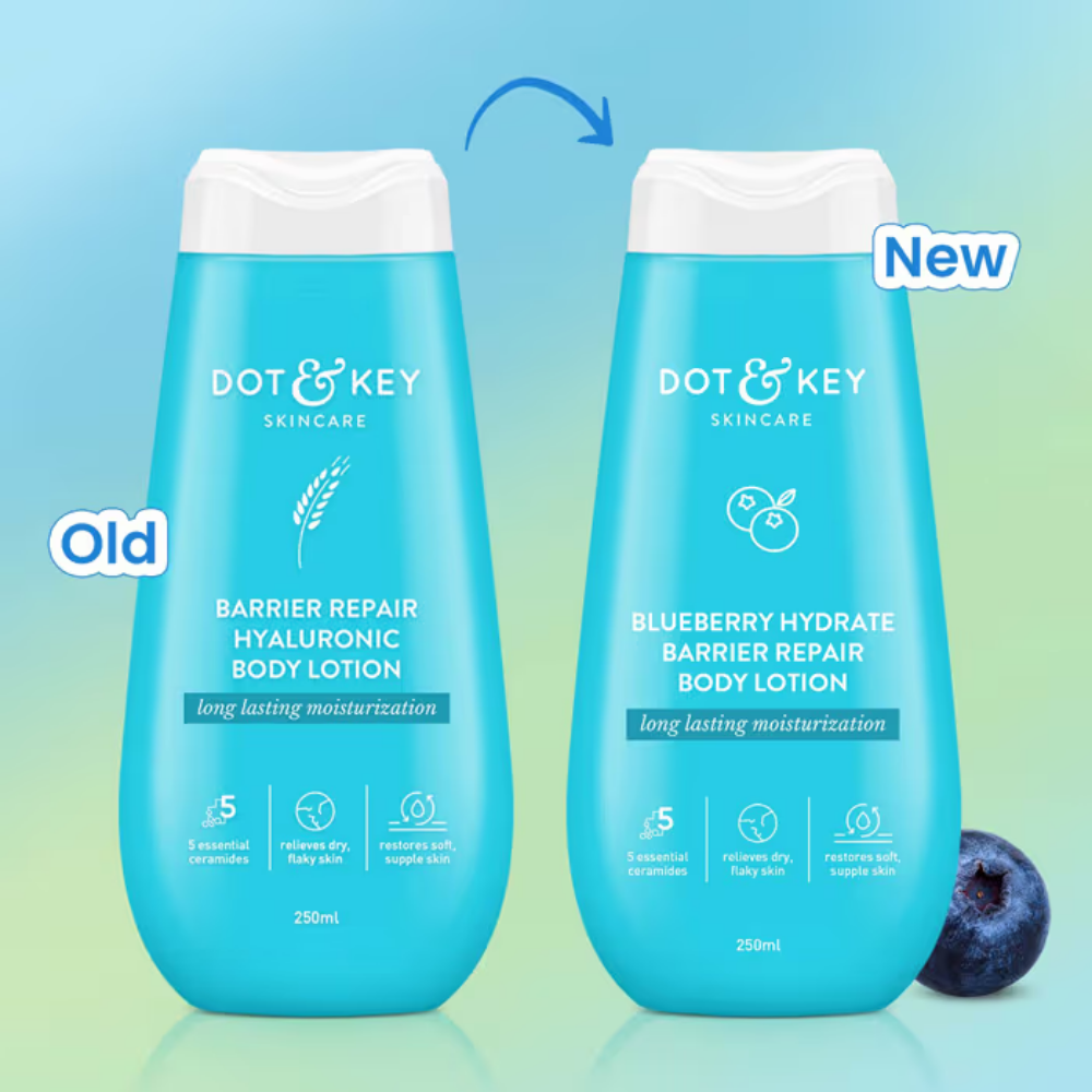 Dot & Key Blueberry Hydrate Barrier Repair Body Lotion, Long-Lasting Moisturization