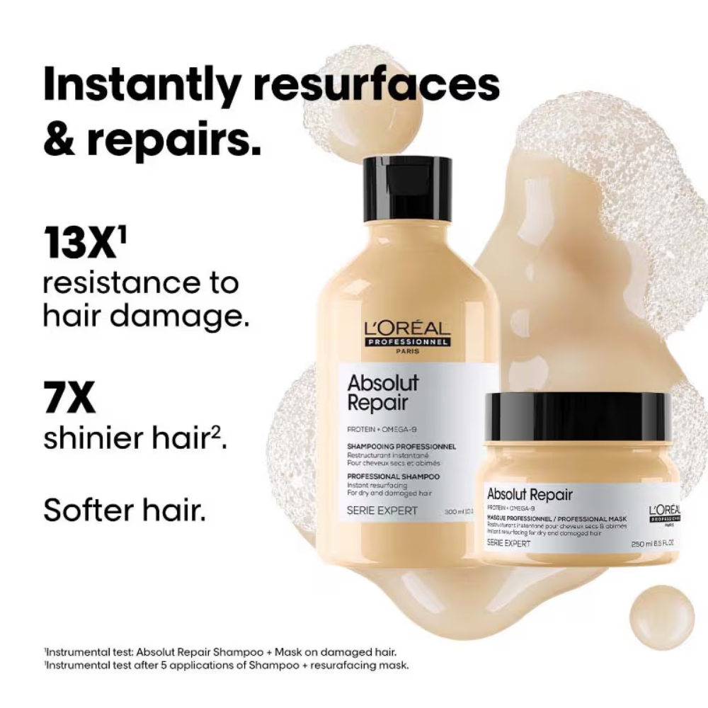 L'Oréal Professionnel Absolut Repair Shampoo, Hair Mask & Hair Serum, Serie Expert