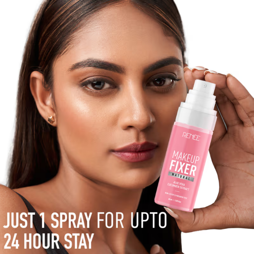RENEE Natural Makeup Fixing Spray, Alcohol-Free, Hydrating, Dewy Finish, With Aloe Vera & Cucumber