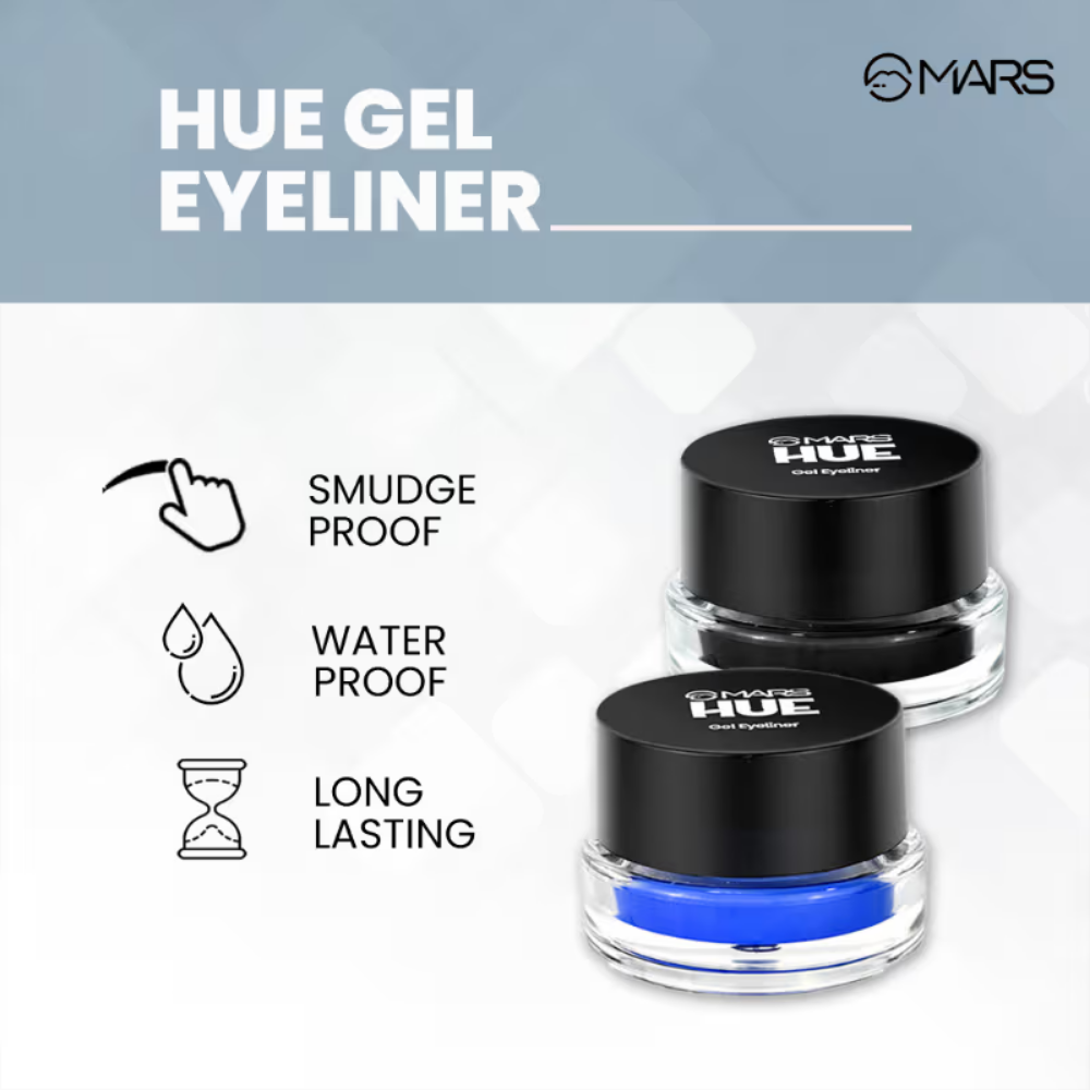 MARS 2-In-1 Hue Gel Eyeliner With 2 Brush Set
