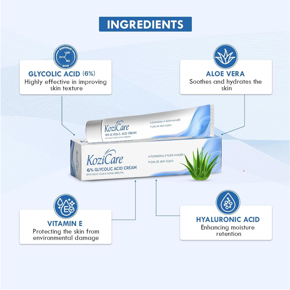 Kozicare Glycolic Acid Face Cream 6%