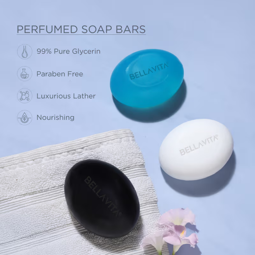 Bella Vita Organic Perfume Bathing Soap Bar For Men (Pack of 3)