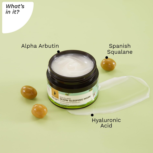 Pilgrim Squalane Glow Sleeping Mask with Alpha Arbutin & Hyaluronic Acid