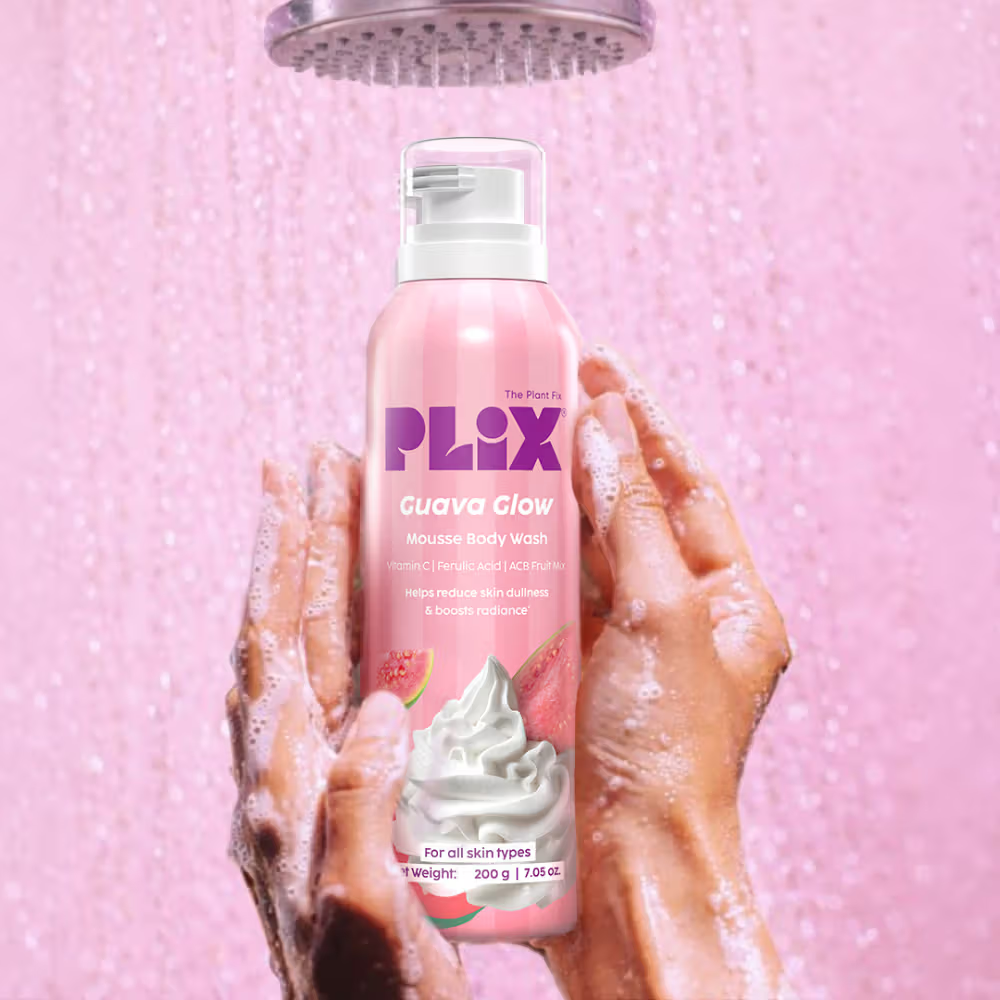Plix Guava Mousse Body Wash For Glowy & Hydrated Skin