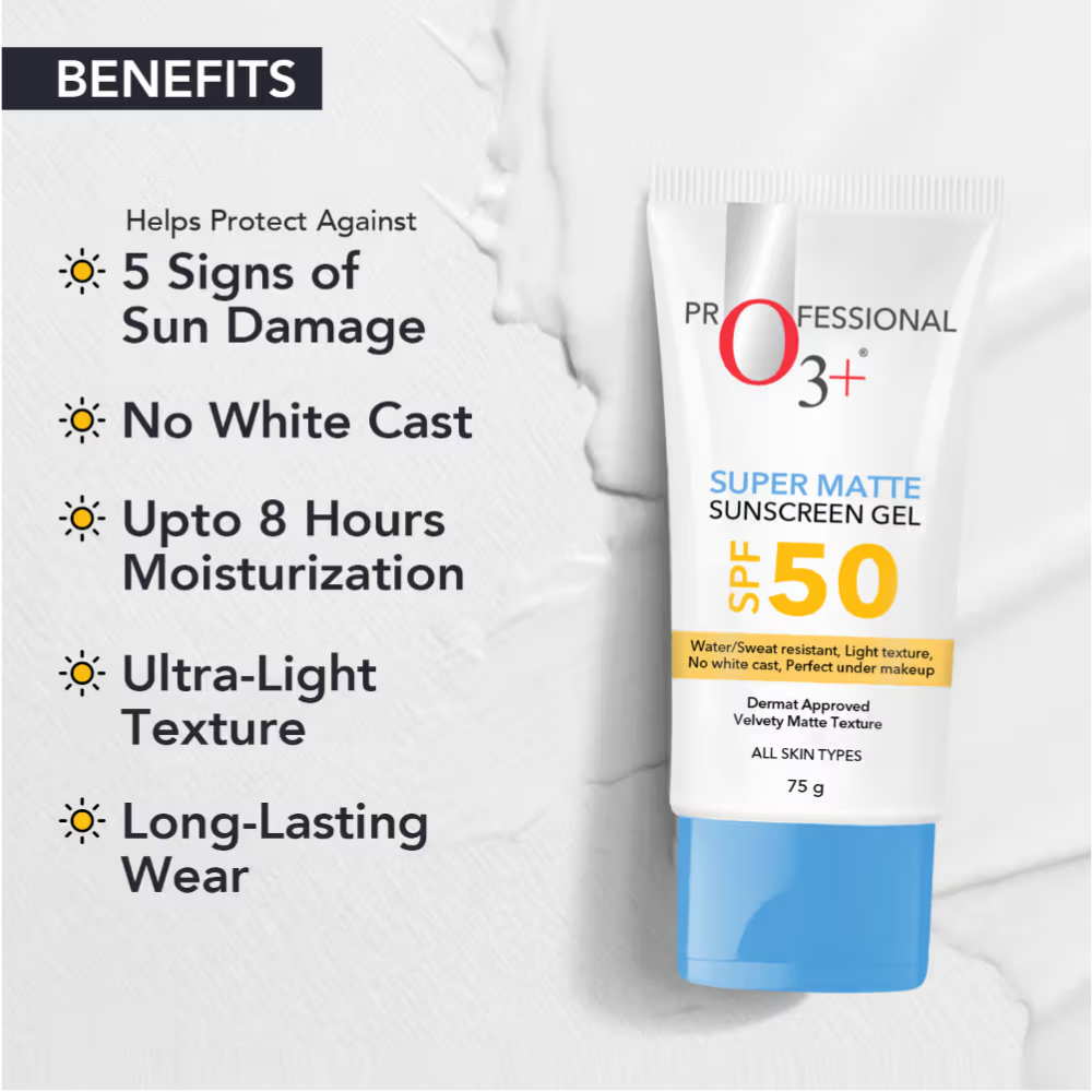 O3+ Super Matte Sunscreen SPF 50 PA ++++