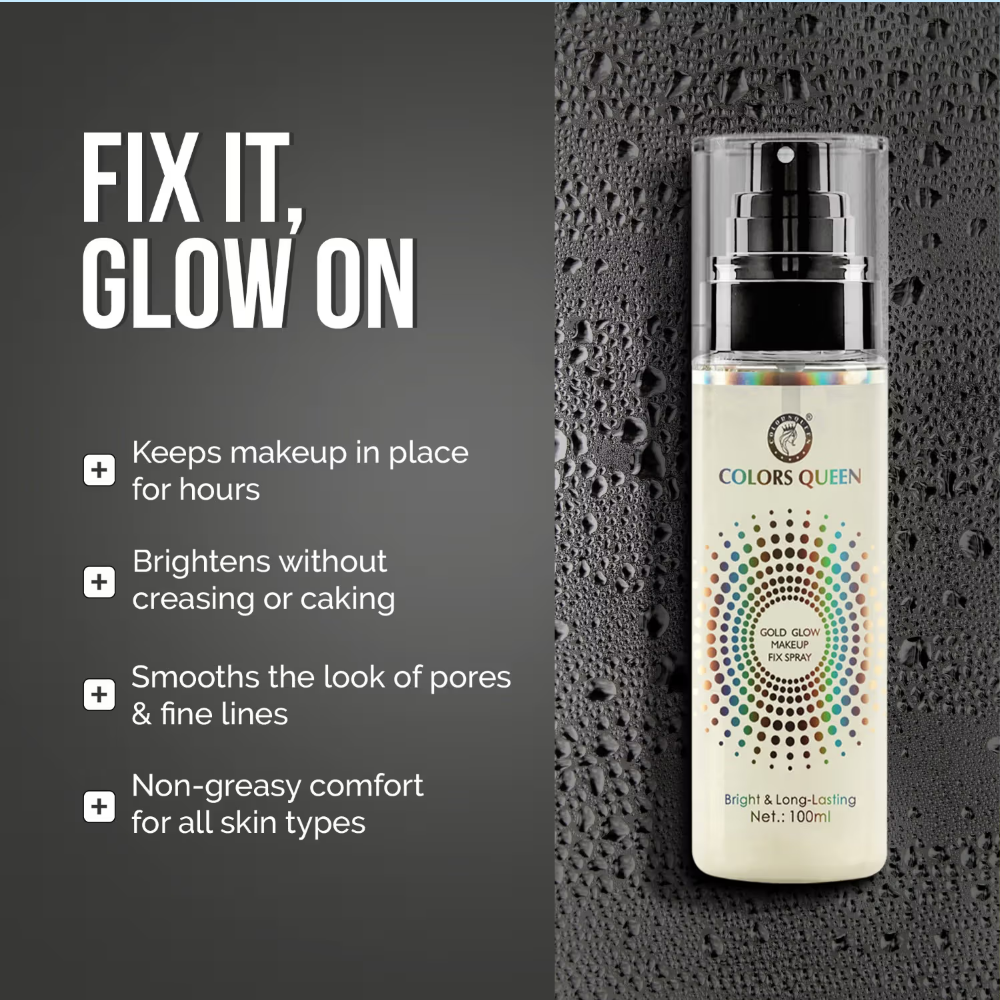 Colors Queen Gold Glow Makeup Fixer Spray
