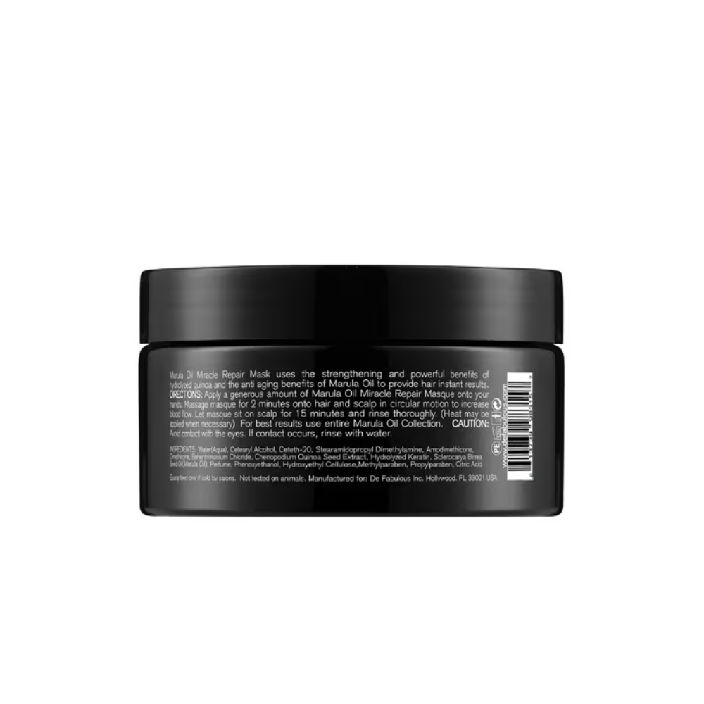 De Fabulous Marula Oil Sulphate Free Miracle Repair Masque - All Hair Types