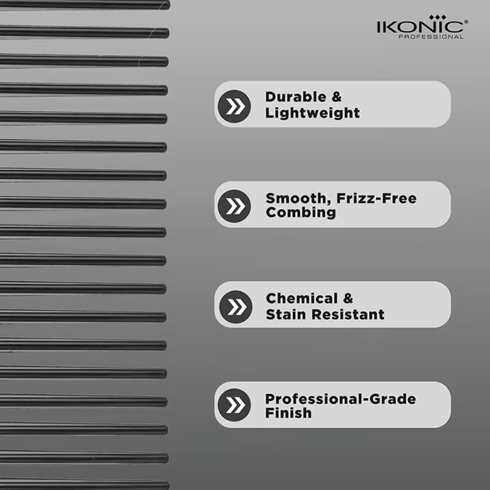 Ikonic Professional Hair Dressing Comb (Set Of 10)