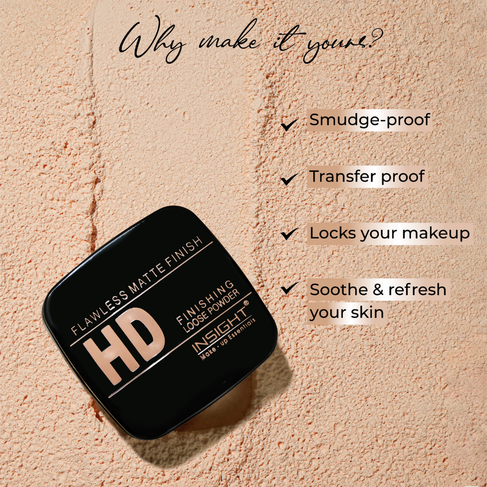 Insight Cosmetics Hd Finishing Loose Powder, Oil Control, Light Weight &Transferproof