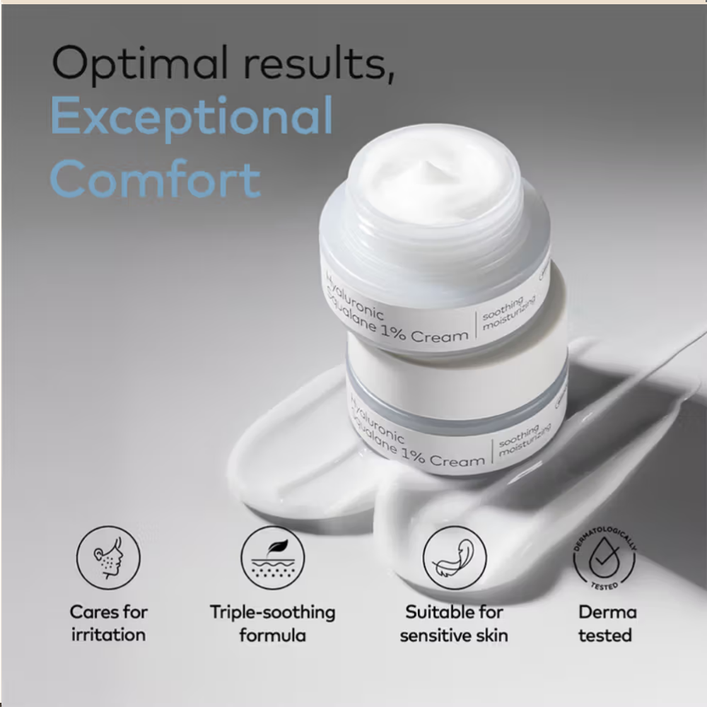 The Face Shop Alltimate Hyaluronic Squalane 1% Cream - Korean Day & Night Hydrating Moisturizer