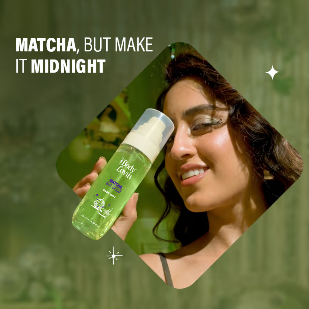 Plum BodyLovin’ Matcha, But Disco Body Mist, Long-Lasting, Lactonic Matcha Fragrance