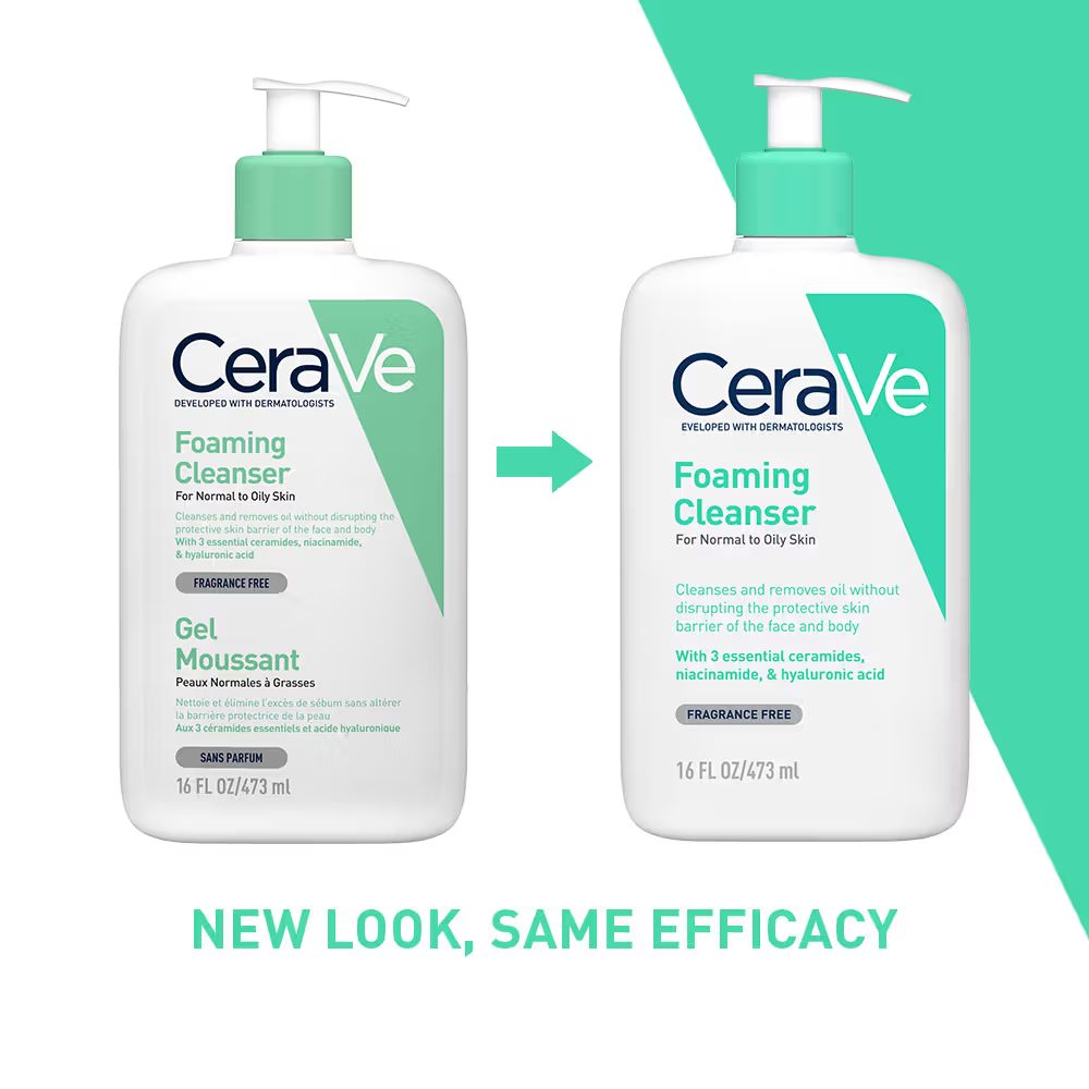 CeraVe Foaming Cleanser Face Wash For Oily Skin with Hyaluronic Acid, Ceramides & Niacinamide