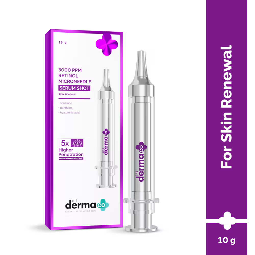 The Derma Co 3000 PPM Retinol Microneedle Serum Shot Anti-Ageing, Wrinkles, Fine Lines, All Skin