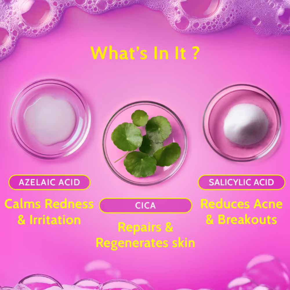 Chemist at Play 2% Salicylic Acid Face Wash For Oily Skin with Niacinamide Oil Cleanser for Face