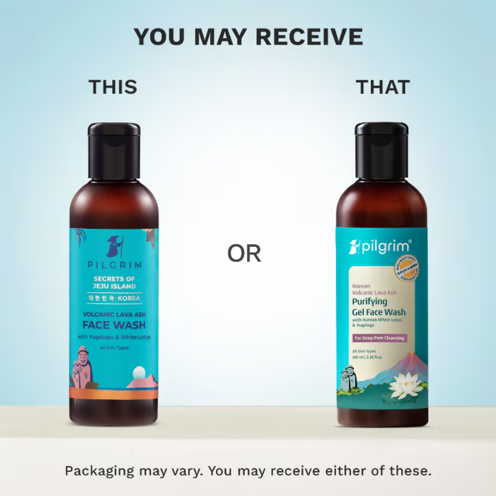 Pilgrim Volcanic Lava Ash Face Wash with Yugdugu & White Lotus