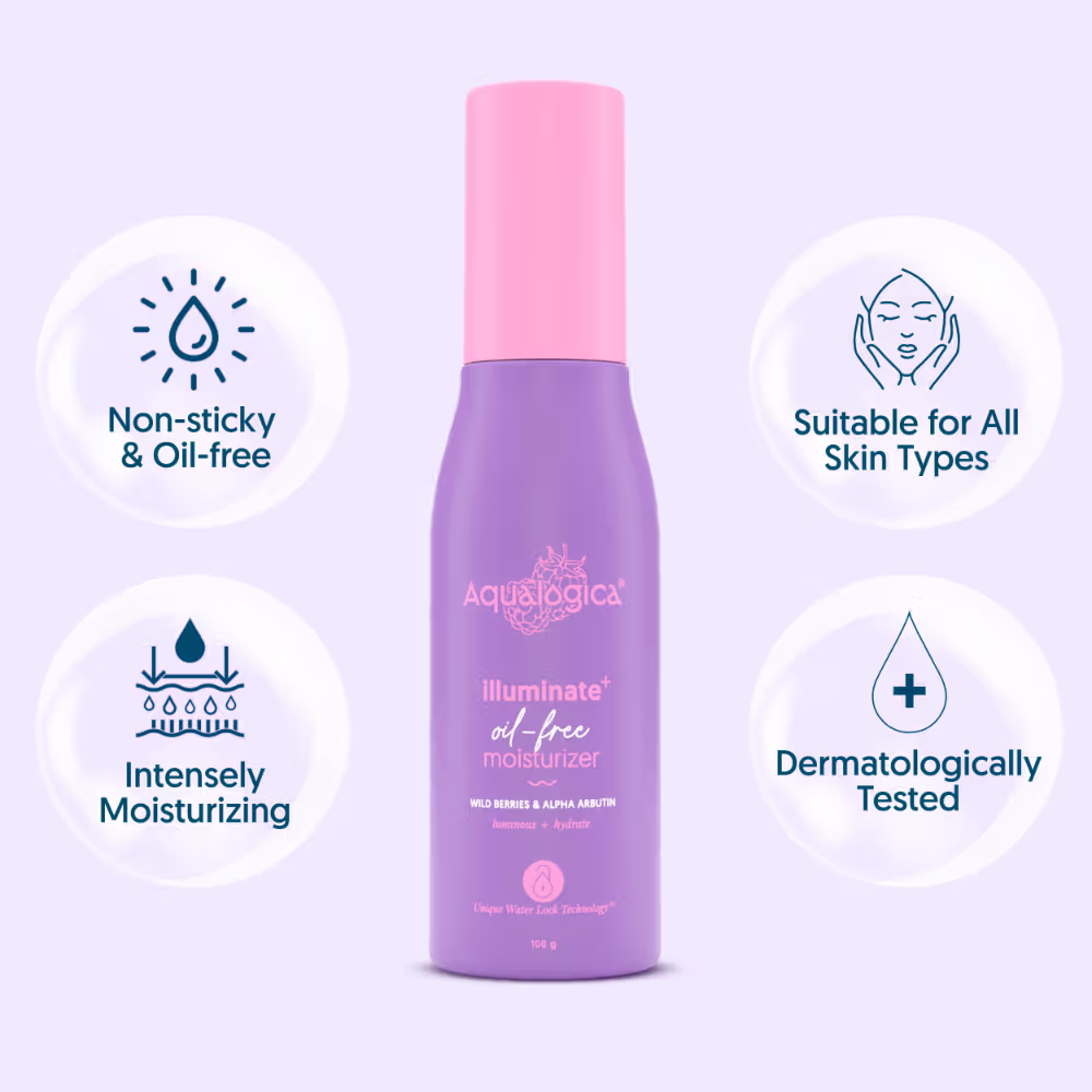 Aqualogica IIIuminate + Oil Free Moisturizer with Wild Berries & Alpha Arbutin