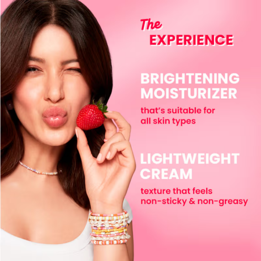 Dot & Key Strawberry Dew Brightening Moisturizer, Niacinamide & Peptides, Brightens & Smoothes Skin