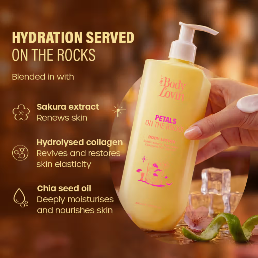Plum BodyLovin’ Petals On The Rocks Body Lotion, Lightweight Hydration, Citrus Floral Fragrance
