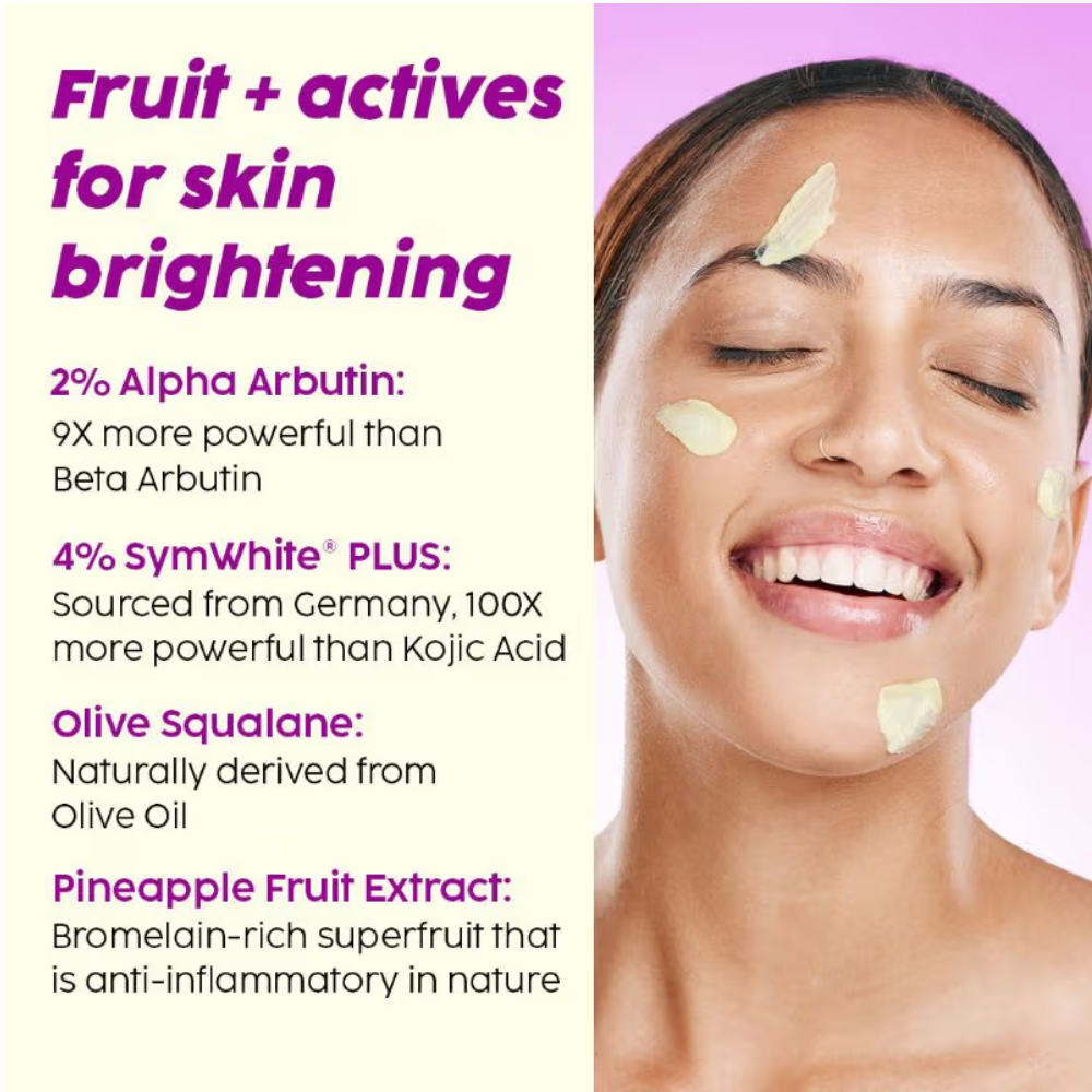 Plix 2% Alpha Arbutin Pineapple Moisturizer With SymWhite PLUS For Hyperpigmentation & Dark Spots