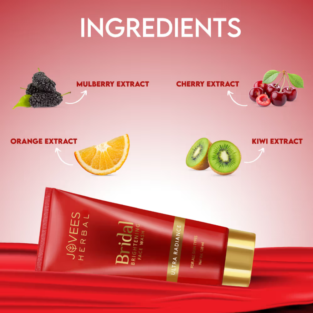 Jovees Herbal Bridal Brightening Face Wash For Ultra Radiance & Brightening Skin For All Skin Types