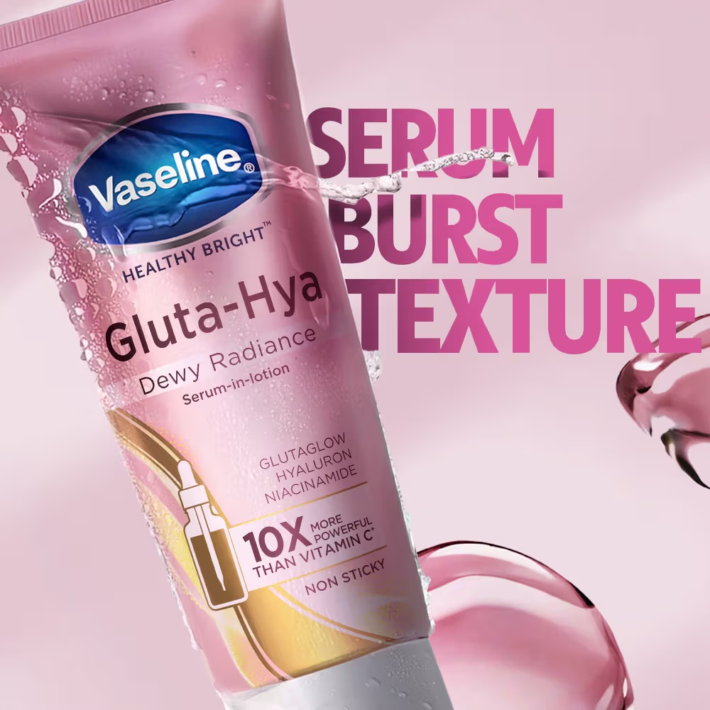 Vaseline Gluta-Hya Dewy Radiance Lotion Bright, Glowing Skin Glutathione Infused Moisturizer