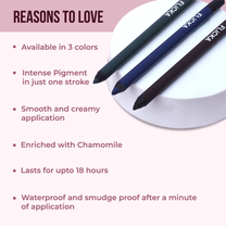 FLiCKA Keep it Bold Eye Kajal Smooth Creamy Intens Pigment Waterproof Smudgeproof