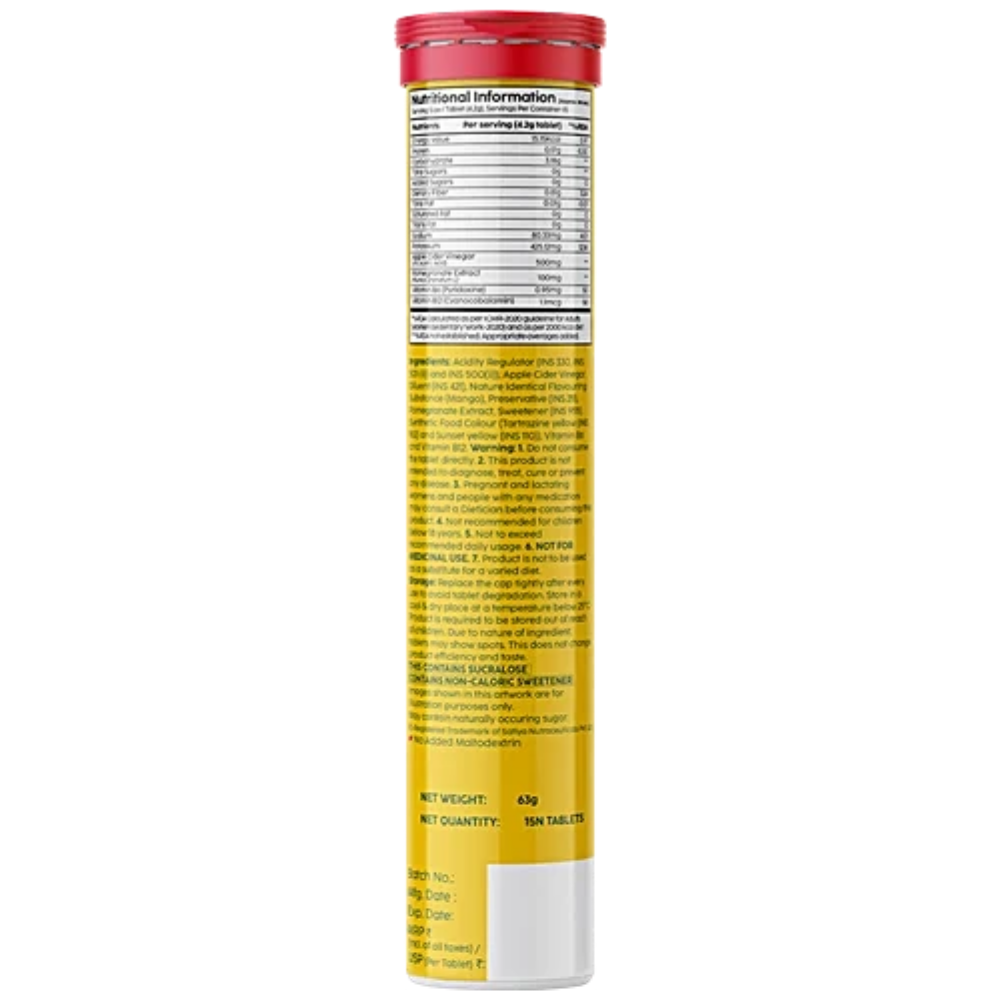 Apple Cider Vinegar Effervescent Tablet (Mango)