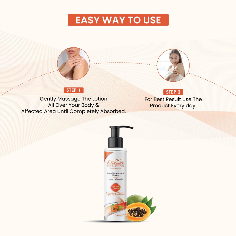 Kozicare Cream Papaya Body Lotion For All Skin Types Shea Butter Body Lotion