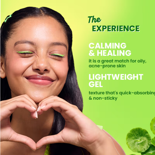 Dot & Key Cica Calming Skin Renewing Night Gel, Niacinamide & Green Tea, Heals Acne & Soothes Skin