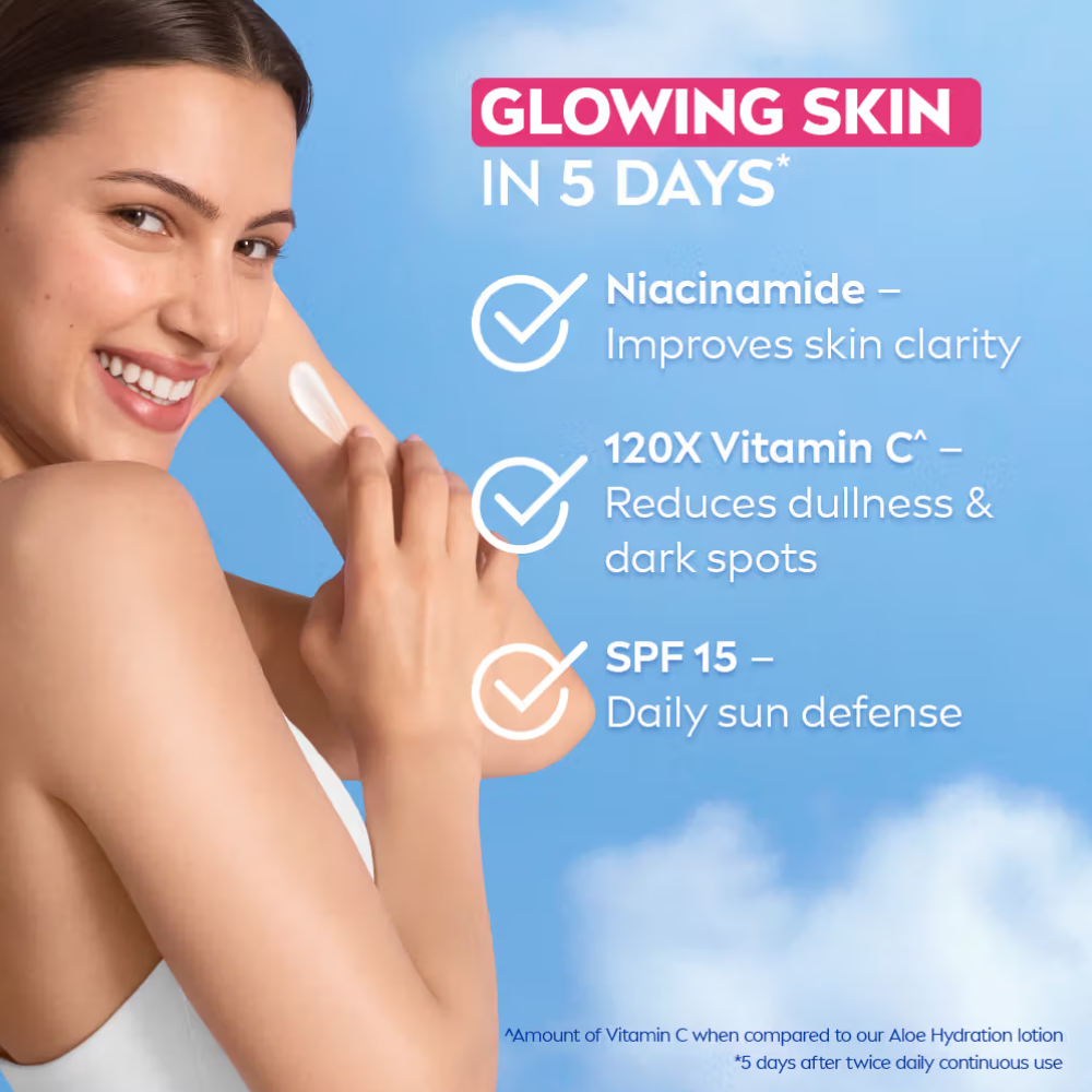 NIVEA Super 10 Glow Serum Body Lotion With Niacinamide, 120X Vitamin & SPF15