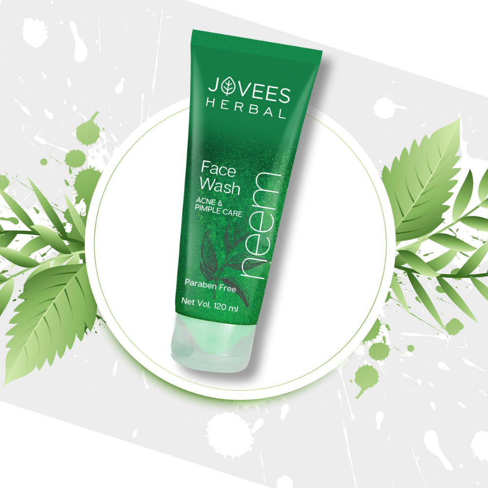 Jovees Herbal Neem Face Wash For Acne And Pimple Care Bright, Clear And Glowing Skin