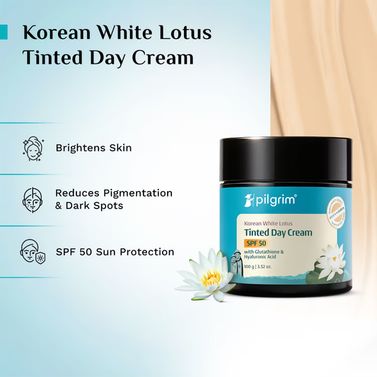 Pilgrim White Lotus Day Cream SPF 50 with Camellia & Yugdugu