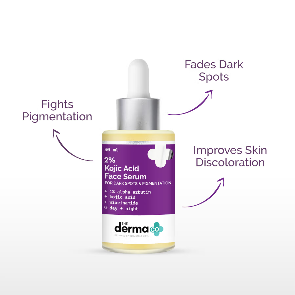 The Derma Co 1% Hyaluronic Sunscreen & 2% Kojic Serum Combo