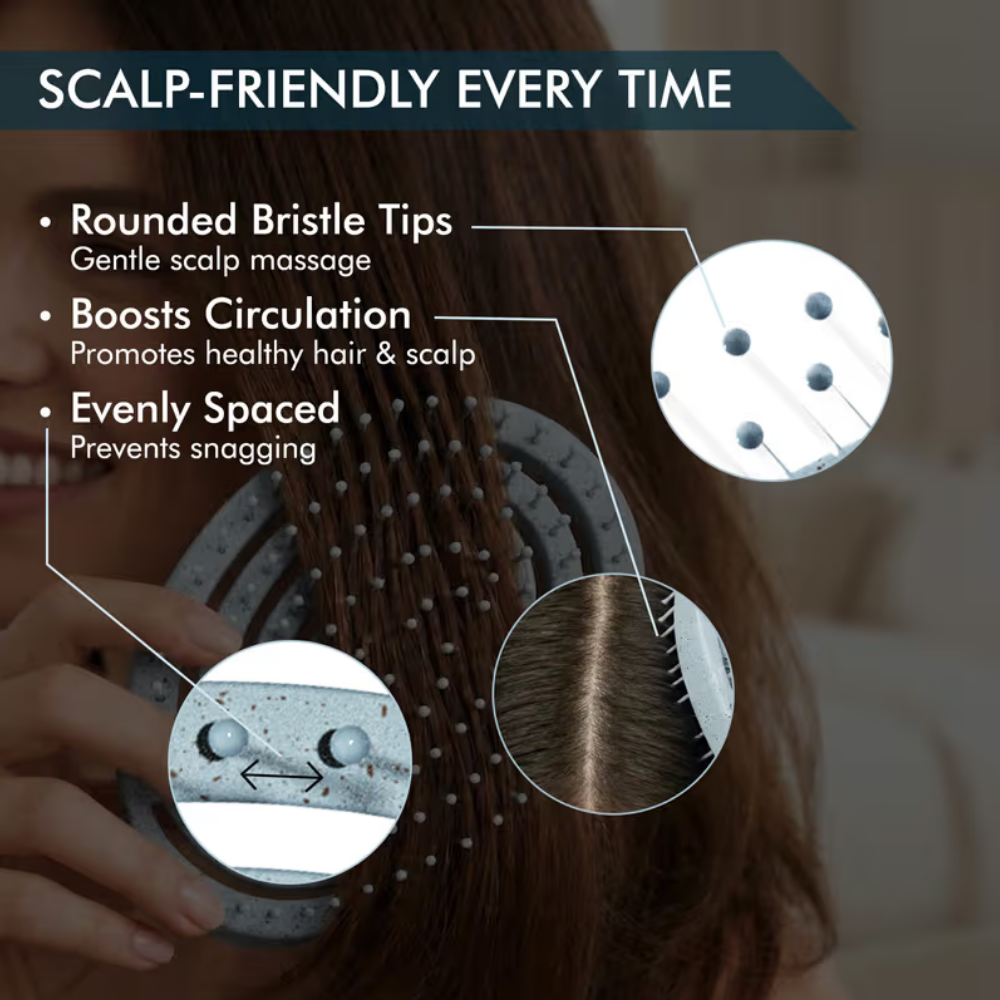 Ikonic Me Eco Spiral Travel Brush IKM- 2109 - Powder Blue